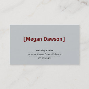 Brackets Crimson Red (variation 2) grey background Business Card