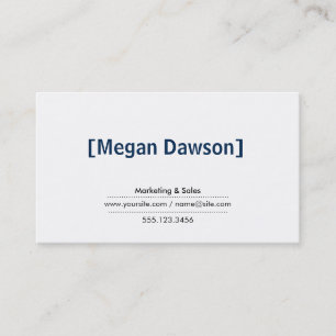 Brackets (deep blue) business card