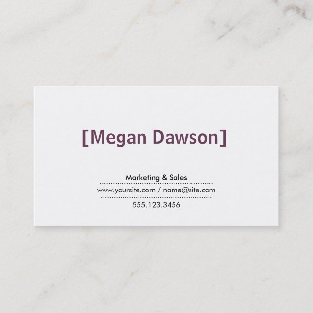 Brackets (grape) business card (Front)