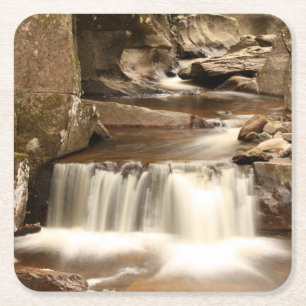 Bracklinn Falls, Perthshire, Scotland Square Paper Coaster
