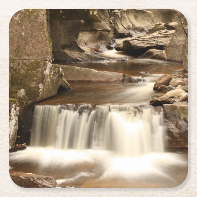 Bracklinn Falls, Perthshire, Scotland Square Paper Coaster (Front)