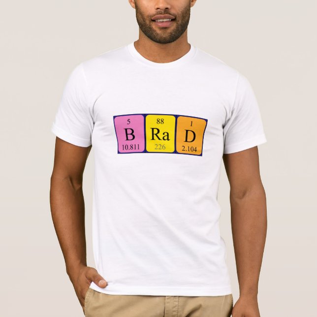 Brad periodic table name shirt (Front)