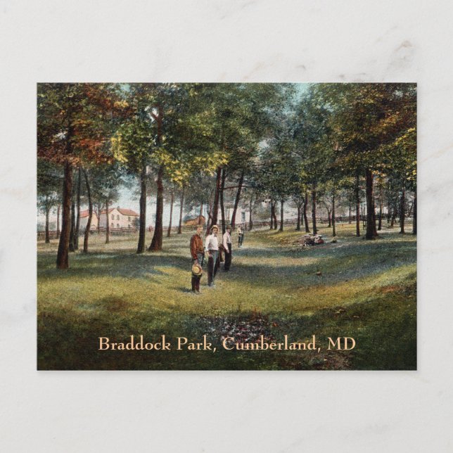Braddock Park Vintage Cumberland Postcard (Front)
