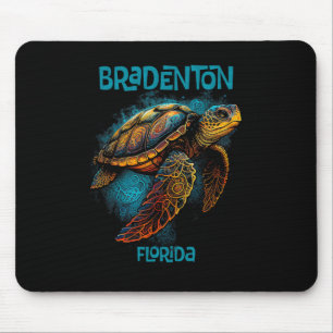 Bradenton Beach Florida Fl Retro Vintage Sea Turtl Mouse Mat