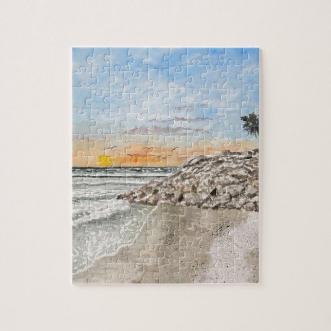 Bradenton Beach Florida sunset Jigsaw Puzzle (Vertical)