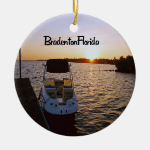 Bradenton Florida Ceramic Tree Decoration