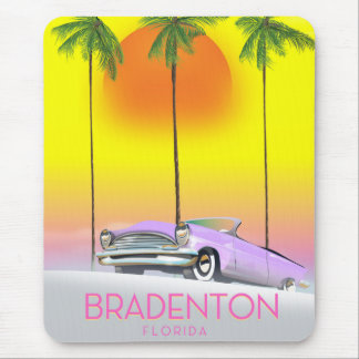 Bradenton Florida Classic car travel poster Mouse Mat