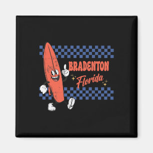 Bradenton Florida Retro Surfer Vintage Beach For M Magnet