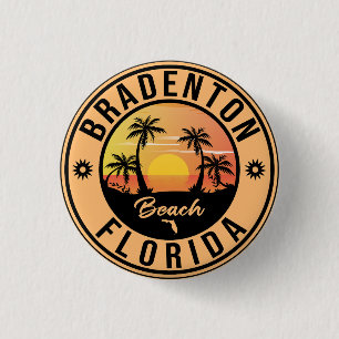 Bradenton Florida Souvenir Beach Vintage Travel Co 3 Cm Round Badge