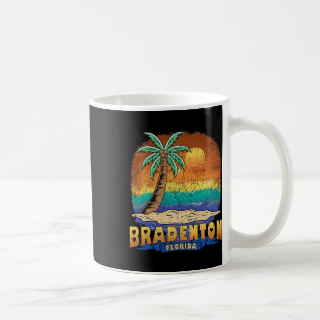 Bradenton Florida Vintage Distressed Souvenir  Coffee Mug (Right)