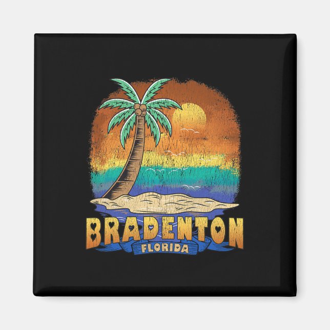 Bradenton Florida Vintage Distressed Souvenir  Magnet (Front)