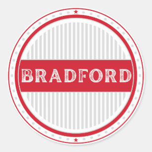 Bradford City Pride Emblem – English Identity Classic Round Sticker