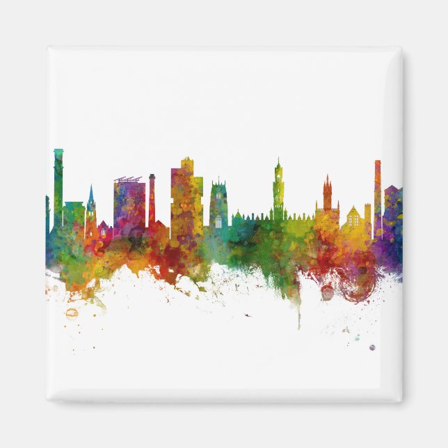Bradford England Skyline Magnet (Front)