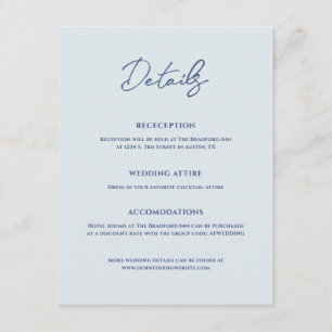 Bradford Modern Wedding Enclosure Card