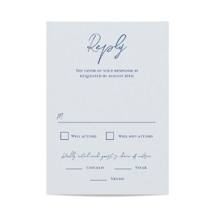 Bradford Modern Wedding RSVP Card