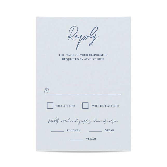 Bradford Modern Wedding RSVP Card (Creator Uploaded)