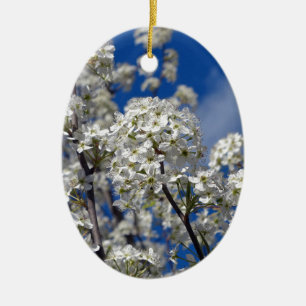 Bradford Pear Blooms Ceramic Tree Decoration