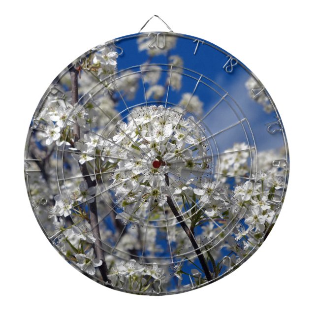 Bradford Pear Blooms Dartboard (Front)