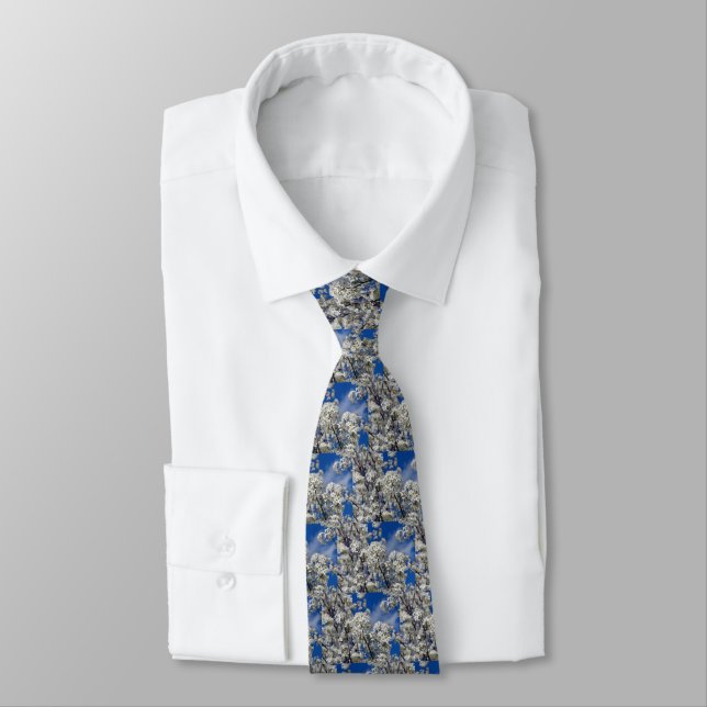 Bradford Pear Blooms Tie (Tied)