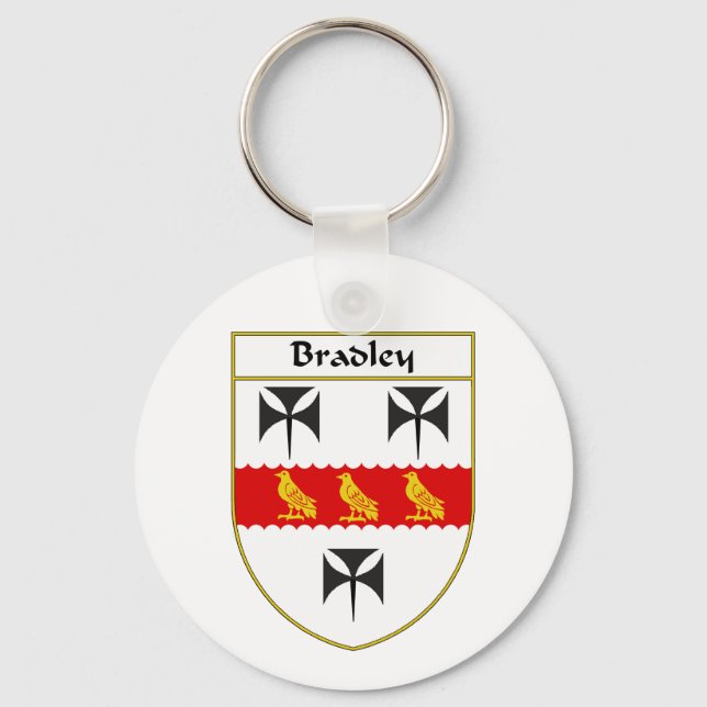 Bradley Coat of Arms/Family Crest Key Ring (Front)