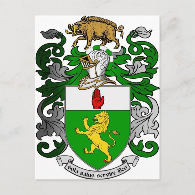 BRADLEY COAT OF ARMS POSTCARD (Front)