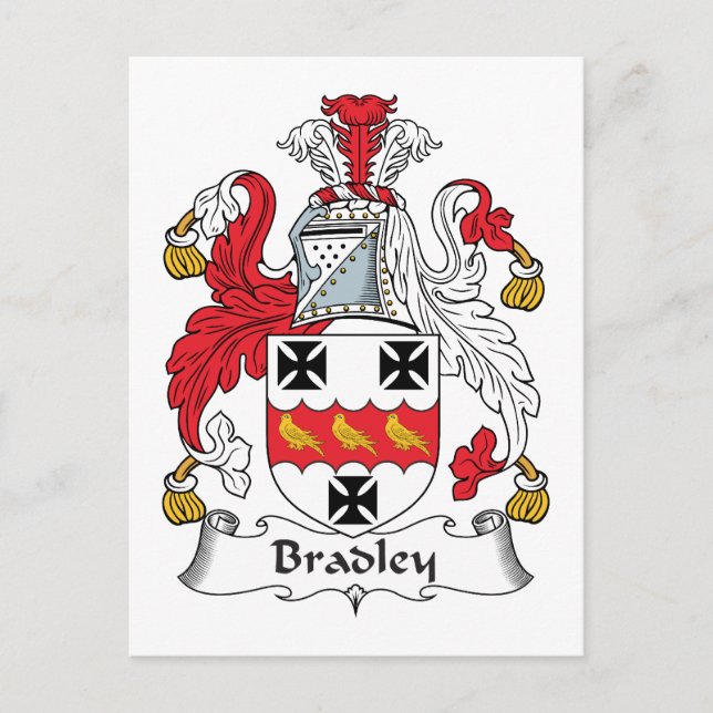 Bradley Family Crest Postcard (Front)