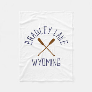 Bradley Lake Wyoming Outdoors Vintage 1  Fleece Blanket