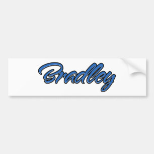Bradley name blue sticker auto sticker