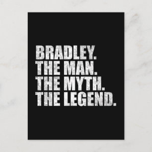 Bradley name, Bradley The Man The Myth The Legend Postcard