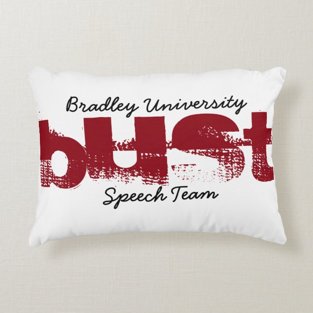 Bradley Speech Throw Pillow (Front)