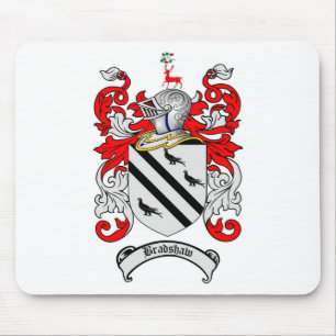 BRADSHAW FAMILY CREST -  BRADSHAW COAT OF ARMS MOUSE MAT