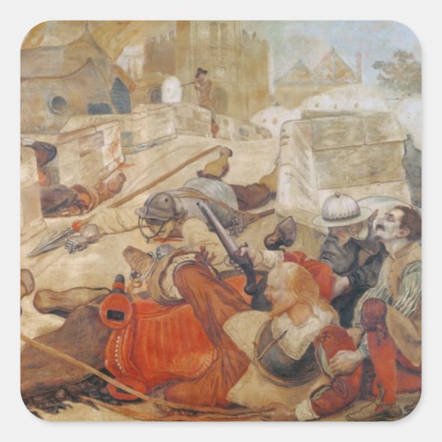 Bradshaw's defence of Manchester (1642) Square Sticker (Front)