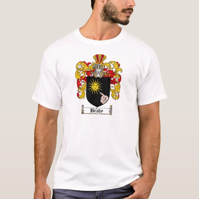 BRADY FAMILY CREST -  BRADY COAT OF ARMS T-Shirt (Front)