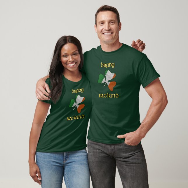 Brady Irish Flag Shamrock T-Shirt (Unisex)