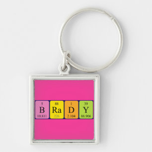 Brady periodic table name keyring