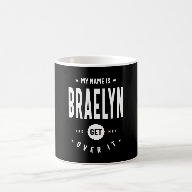 Braelyn Personalised Name Birthday Coffee Mug (Center)