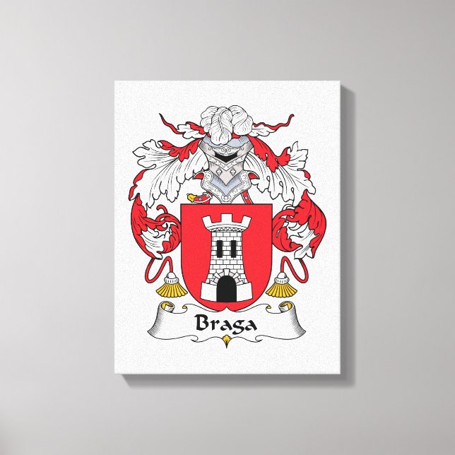 Braga Family Crest Canvas Print (Front)