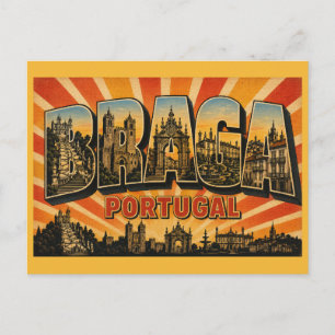 Braga Portugal Ancient Archdiocese Postcard