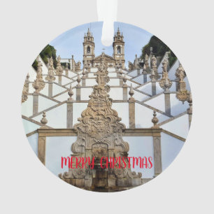 Braga, Portugal Panoramic Christmas Ornament