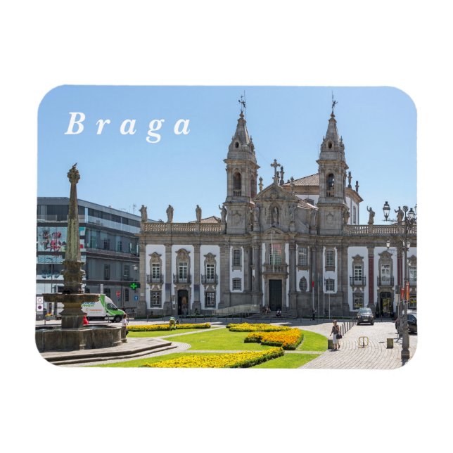 Braga. View of the city center. Magnet (Horizontal)