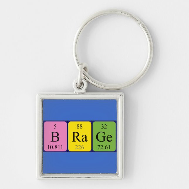 Brage periodic table name keyring (Front)