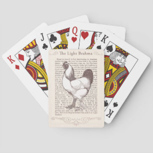 Brahma Chicken Breeder Enthusiast Vintage Farmer Playing Cards