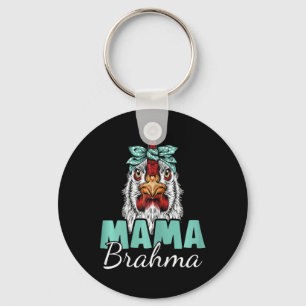 Brahma Chicken Mum Vintage Silkie Chicken Mummy  Key Ring