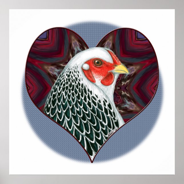 Brahma Hen Heart Poster (Front)