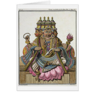 Brahma, Hindu god of creation, from 'Voyage aux In
