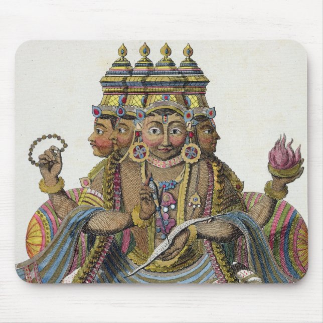Brahma, Hindu god of creation, from 'Voyage aux In Mouse Mat (Front)