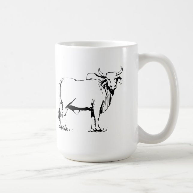 Brahman Cow Coffee Mug (Right)