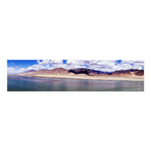 Brahmaputra river and desert landscape - Tibet Photo Print