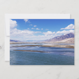 Brahmaputra river and mountain landscape - Tibet Invitation