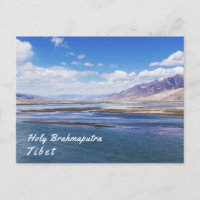 Brahmaputra river and mountain landscape - Tibet
